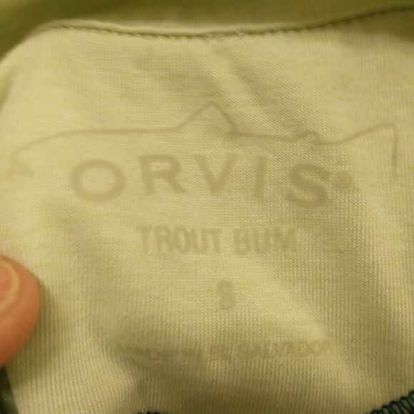 Orvis Trout Bum shirt mens S Small mint green fishing long sleeve 1/4 zip 148P - Picture 6 of 8